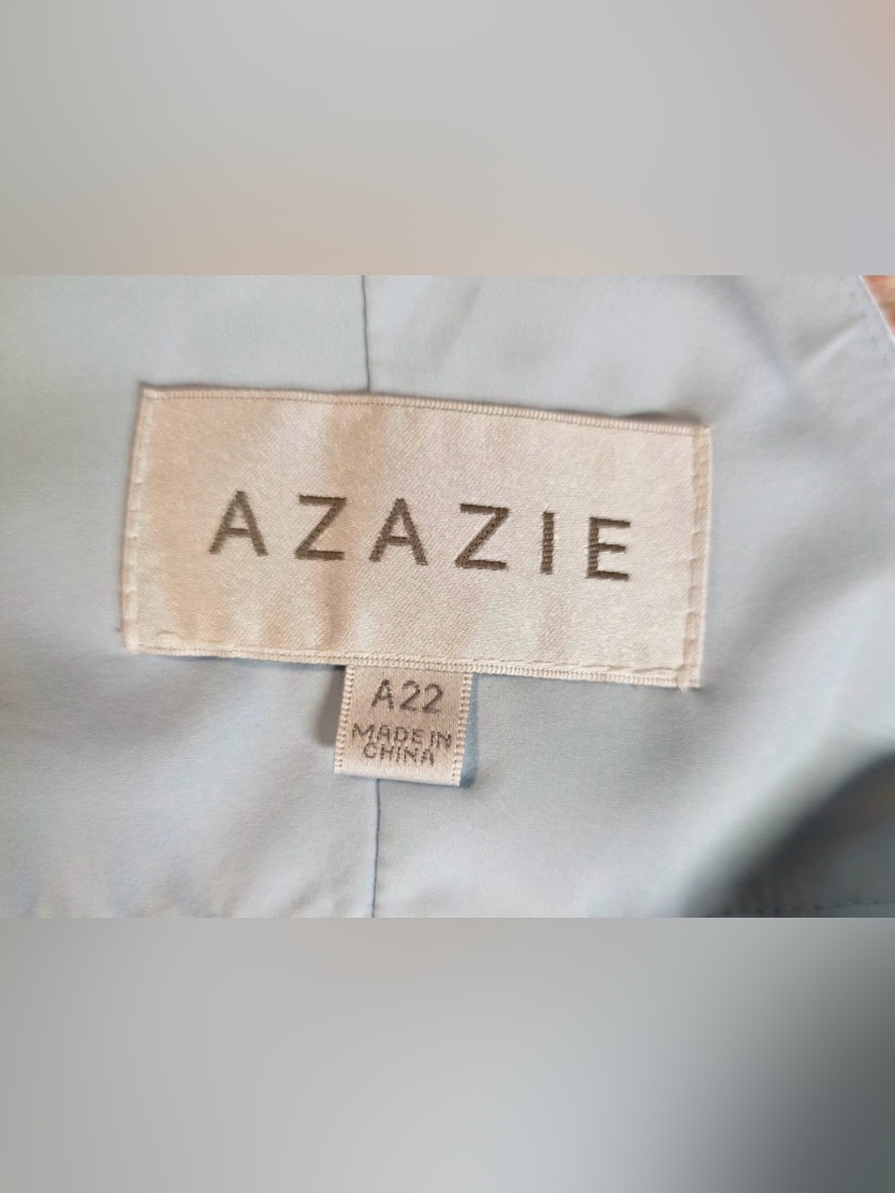 Azazie Kieryn Sky Blue Satin Bridesmaid Maxi Dress A22 NWT - Picture 9 of 14